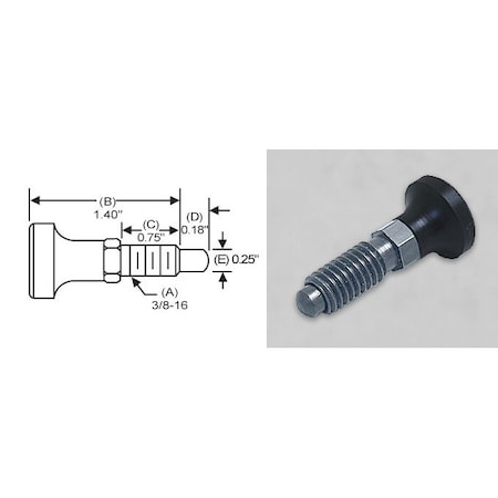 S & W Manufacturing Steel Delrin, Non Lck w/P, 3/8-16" DKNW38